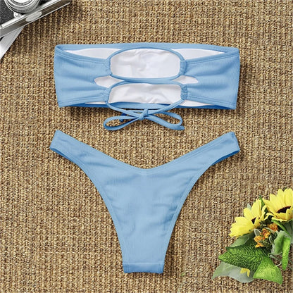 Beachwear blue bikini